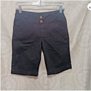 Vintage Rouice 2-4 Women's Black Shorts High Rise Classic Fit Flat‎ Front NWT